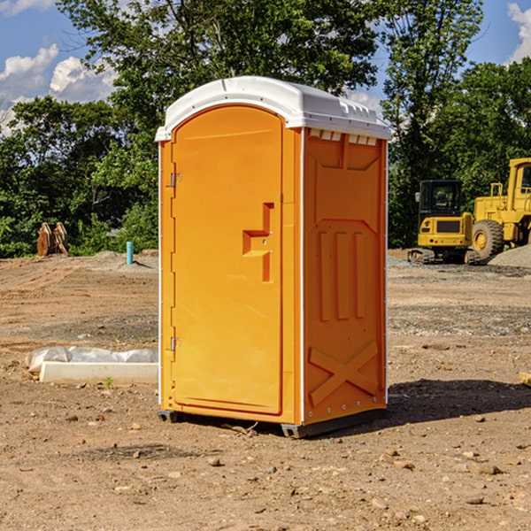 how often are the portable restrooms cleaned and serviced during a rental period in Merriman Nebraska